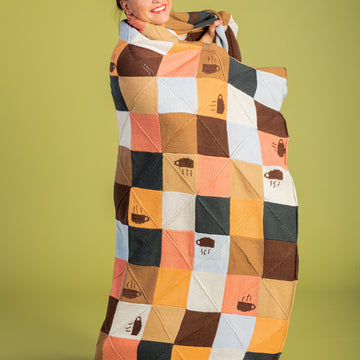 Paintbox Yarns Pumpkin Spice Afghan Knitting Pattern