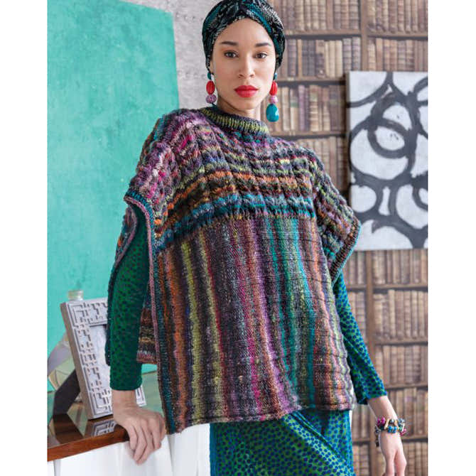Noro Two Direction Poncho Cape Knitting Pattern