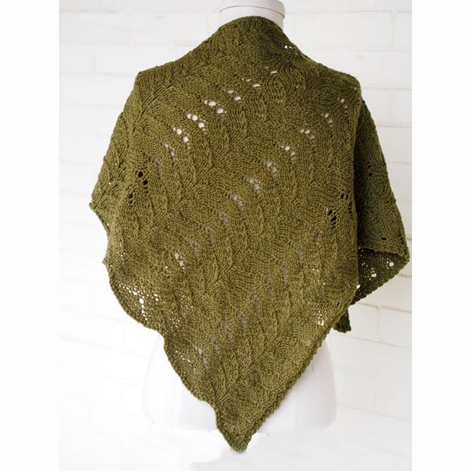 Plymouth Yarn Fern Grotto Shawl Wrap Knitting Pattern