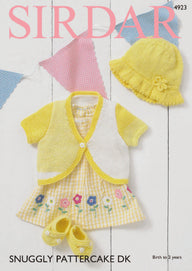 Sirdar Baby Girl's Bolero, Sunhat and Shoes Knitting Pattern