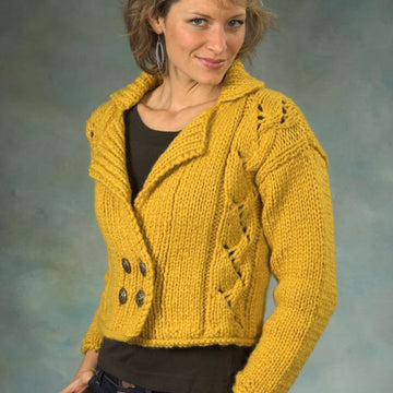 Double Breasted Cropped Cardigan Knitting Pattern
