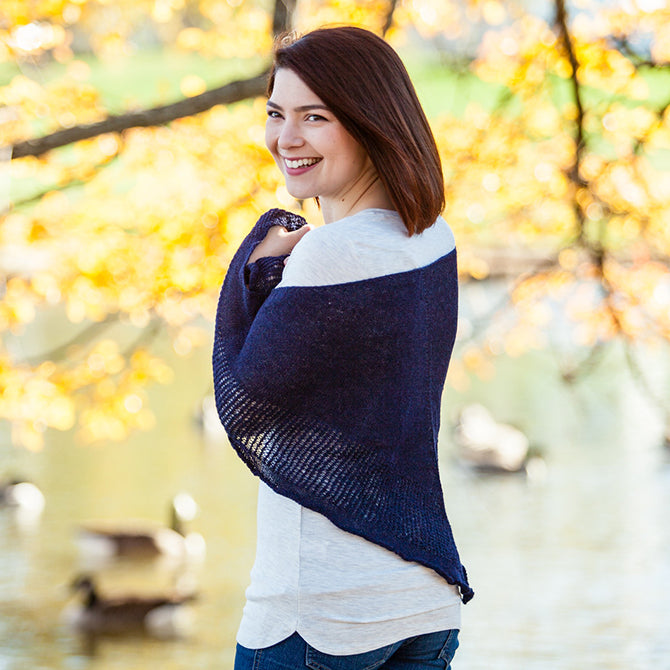 Valley Yarns Poet's Corner Shawl Knitting Pattern