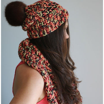 Melon Melody Hat & Shawl Set