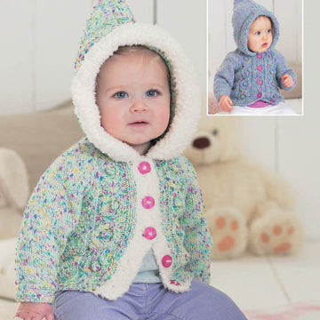 Sirdar 1492 Hooded Cardigans Knitting Pattern