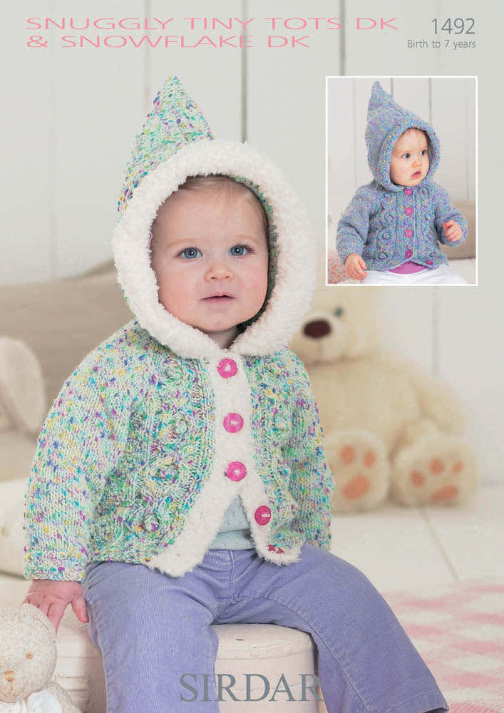 Sirdar 1492 Hooded Cardigans Knitting Pattern