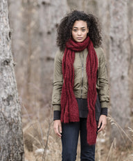 Blue Sky Fibers Callaway Cable Scarf Knitting Pattern