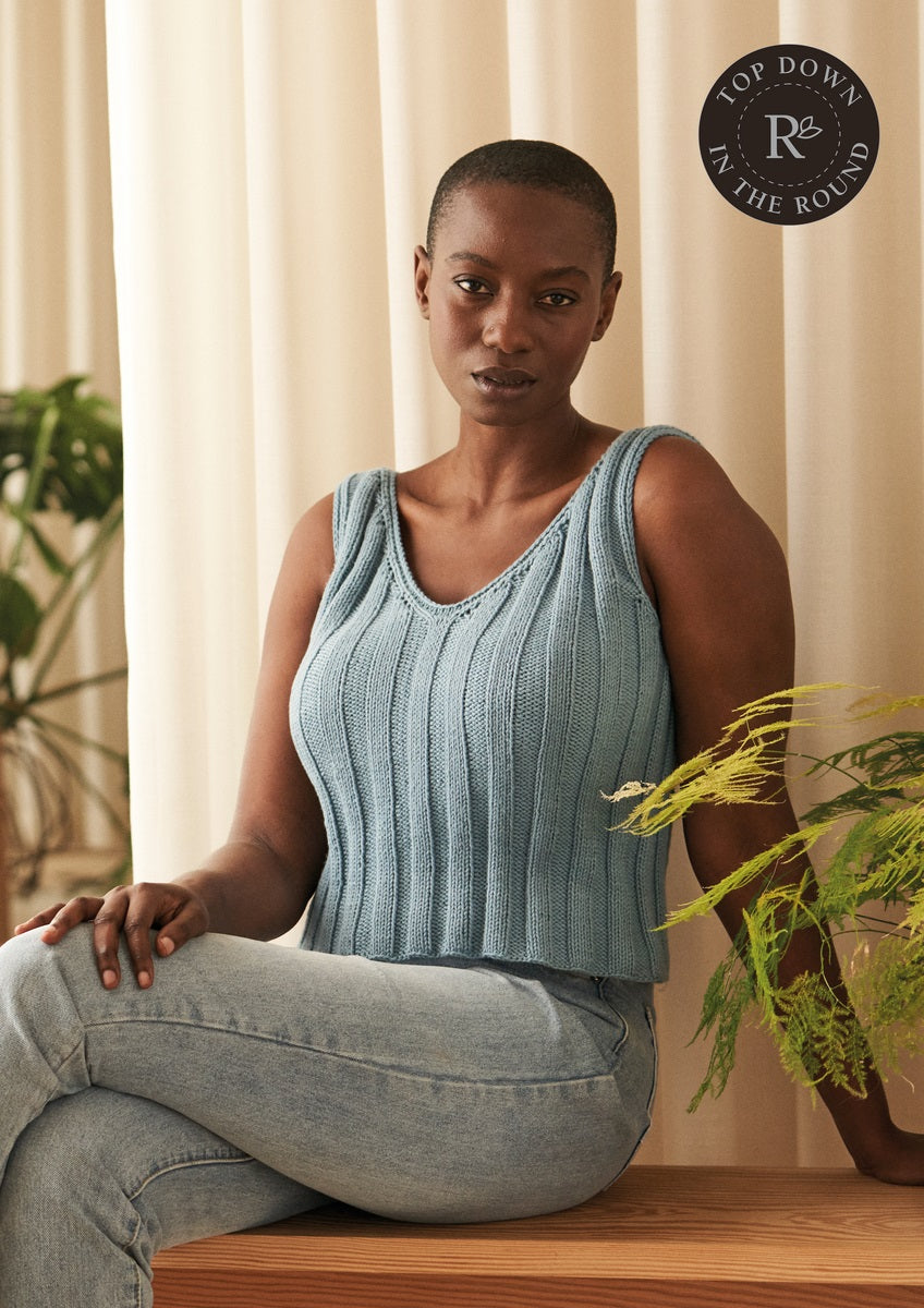 Agapanthus Cropped Vest Knitting Pattern