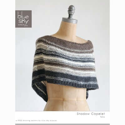 Blue Sky Fibers Shadow Capelet Knitting Pattern