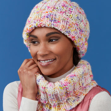 Tahki Yarns Bancroft Hat & Cowl Knitting Pattern