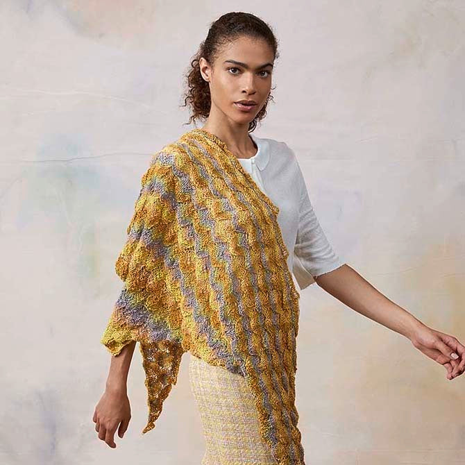 Lang PTO27-04 Triangular Shawl Wrap Knitting Pattern