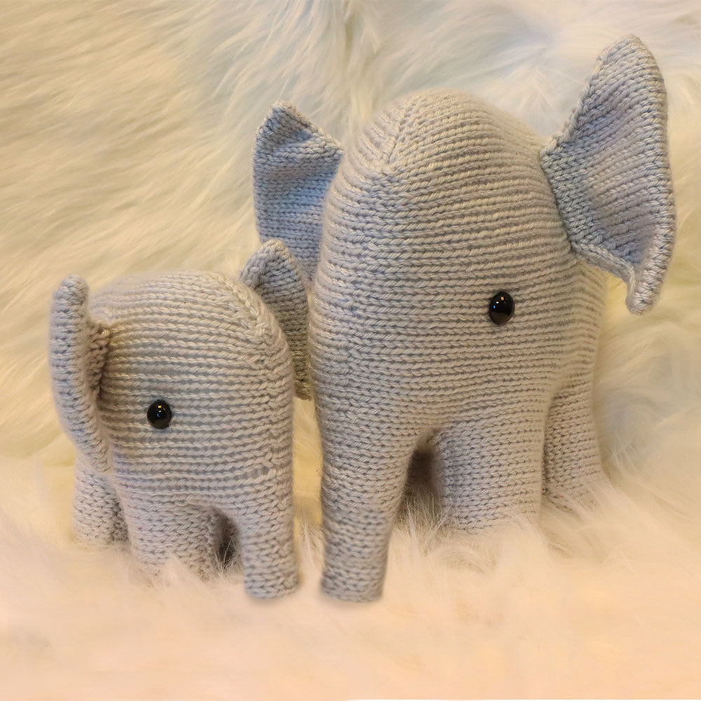 Deramores Mummy and Baby Elephant Toy Knitting Pattern