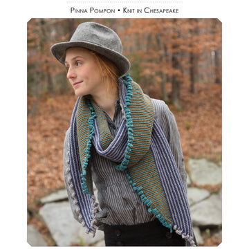 Classic Elite Yarns Pinna Pompon Scarf Knitting Pattern