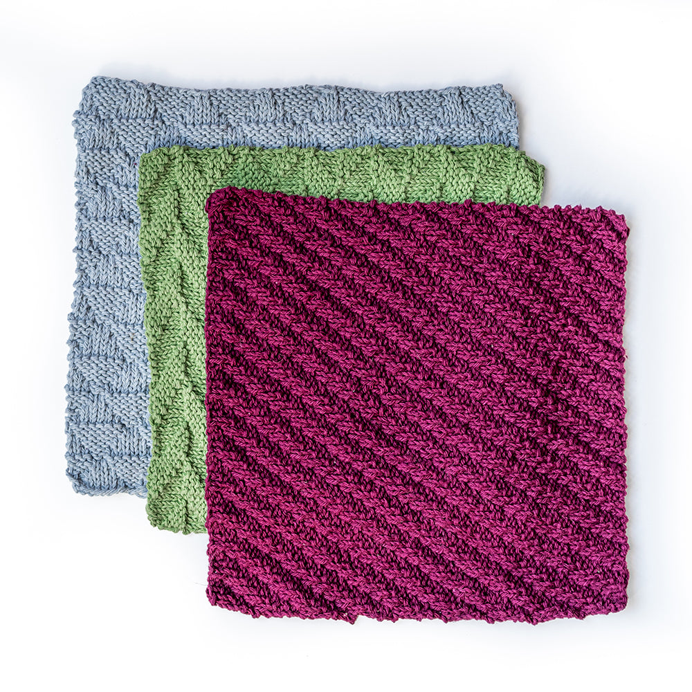 Paintbox Yarns Dishcloth Trio Knitting Pattern