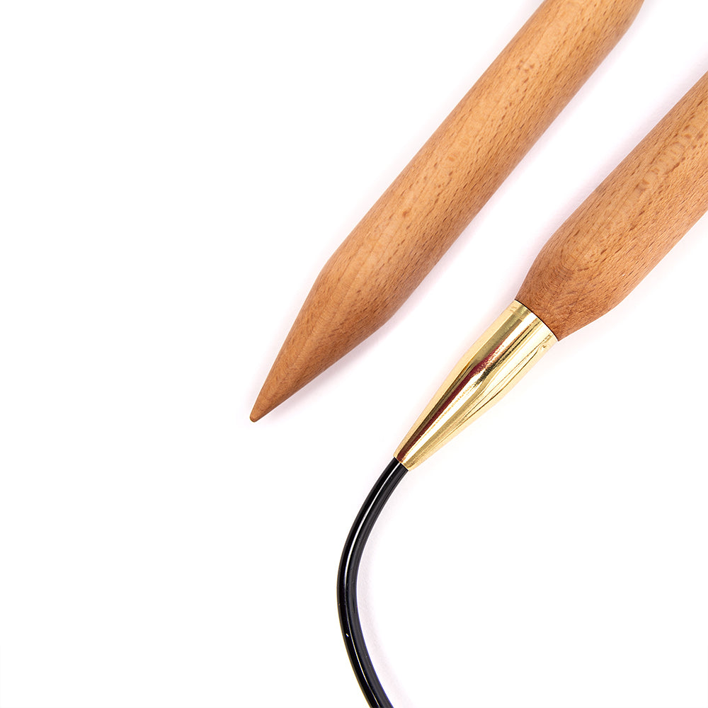 KnitPro Basix Beech Fixed Circular Needles 40"