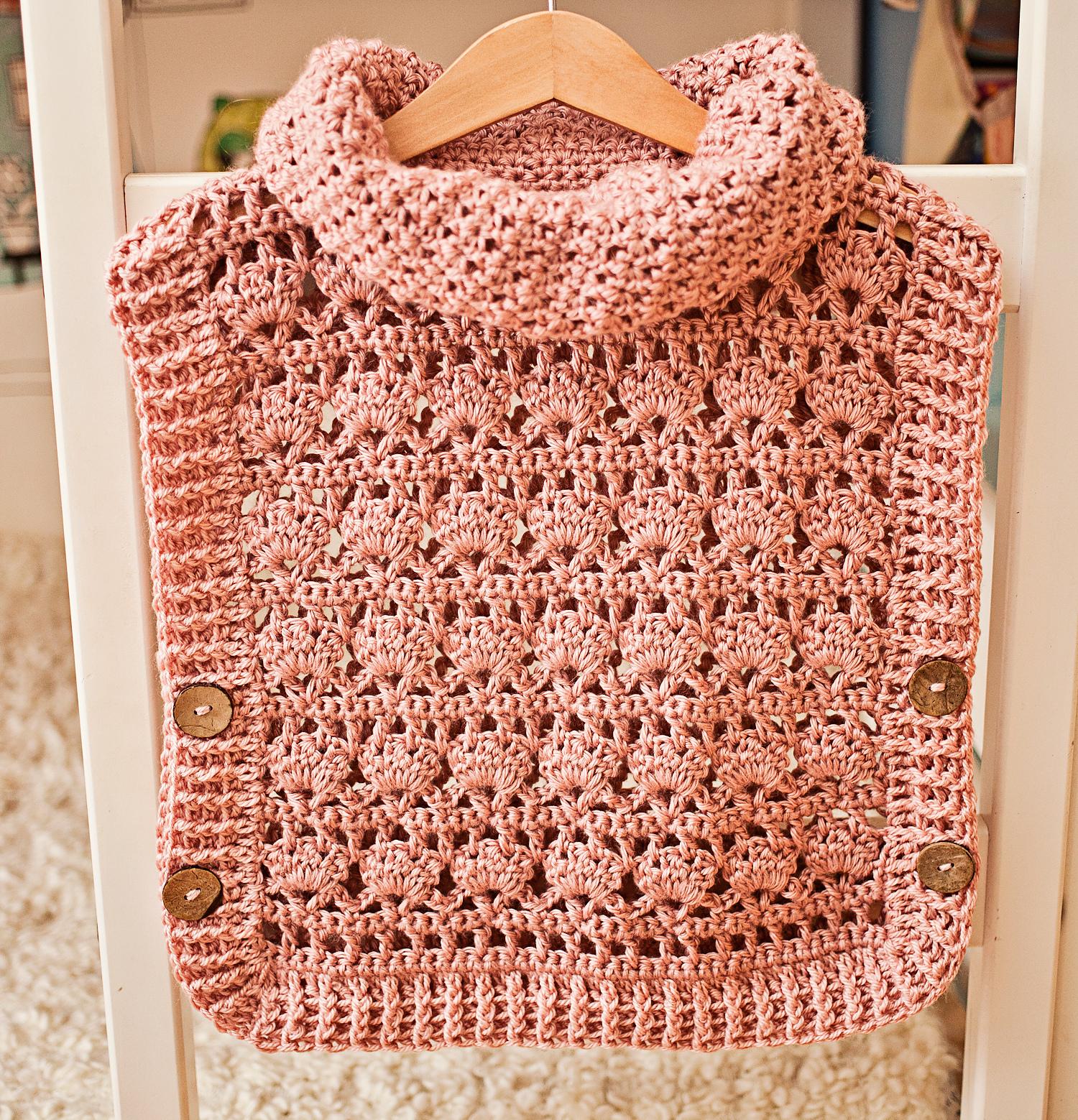 Rose Poncho - Pullover