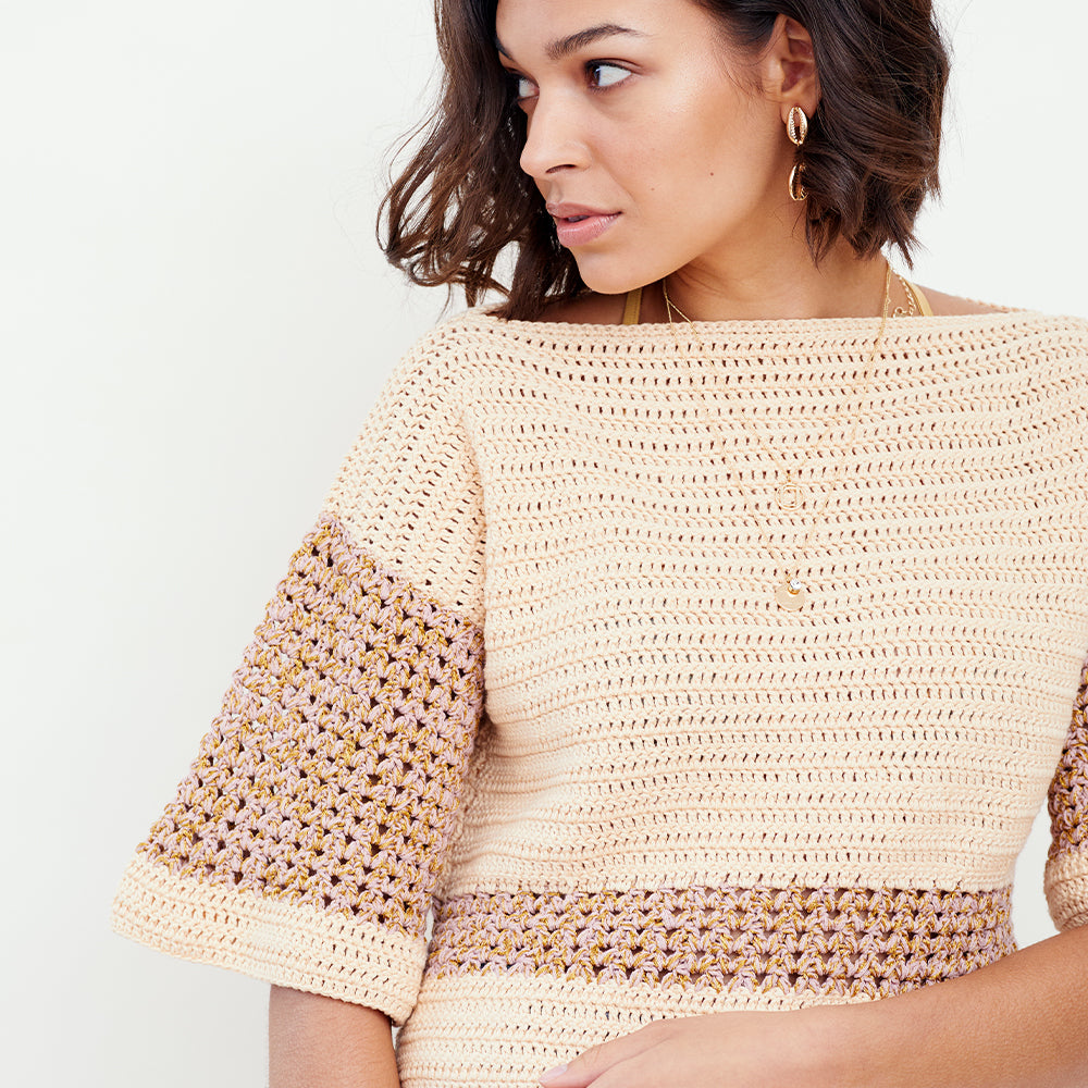 Paintbox Yarns Terramar Top Crochet Pattern