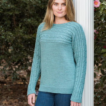 Sideways Cabled Yoke Pullover #192