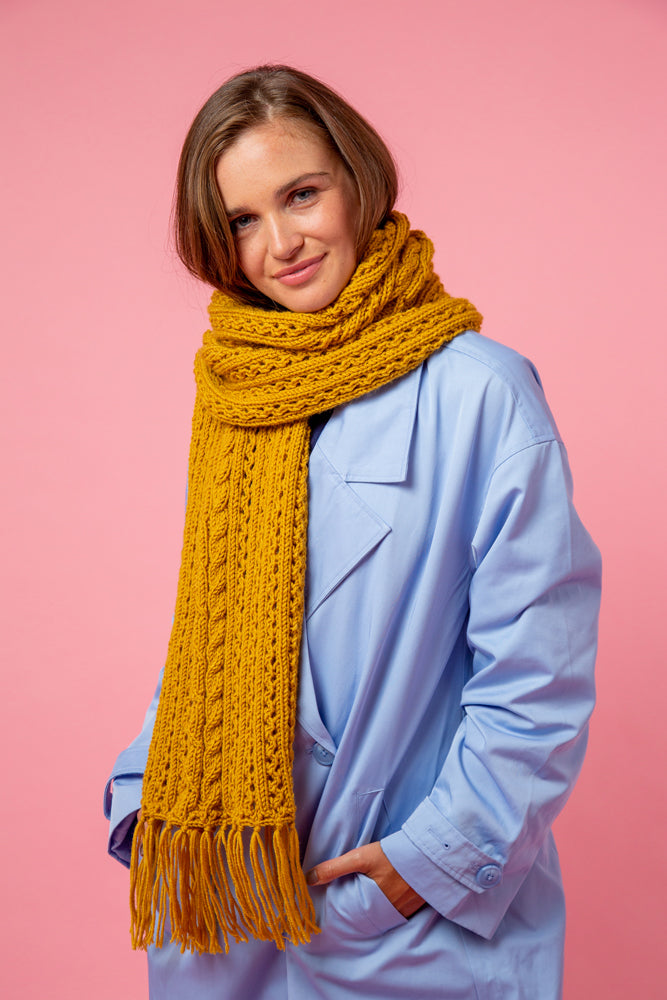 Paintbox Yarns Totally Toasty Scarf Knitting Pattern