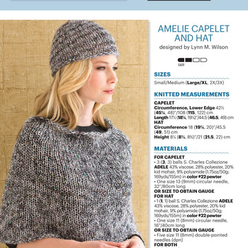 Stacy Charles Fine Yarns Amelie Capelet and Hat Knitting