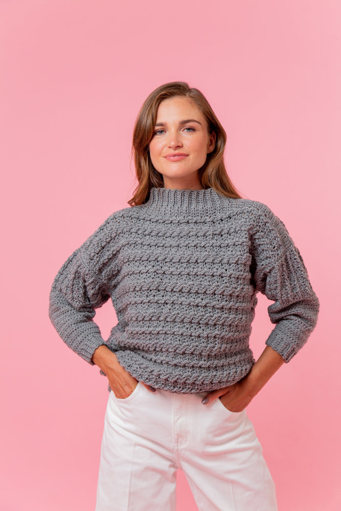 Paintbox Yarns Cinnamon Swirl Sweater Crochet Pattern