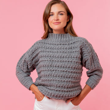 Paintbox Yarns Cinnamon Swirl Sweater Crochet Pattern