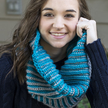 Cascade Yarns C Beginner Brioche Cowl Knitting Pattern