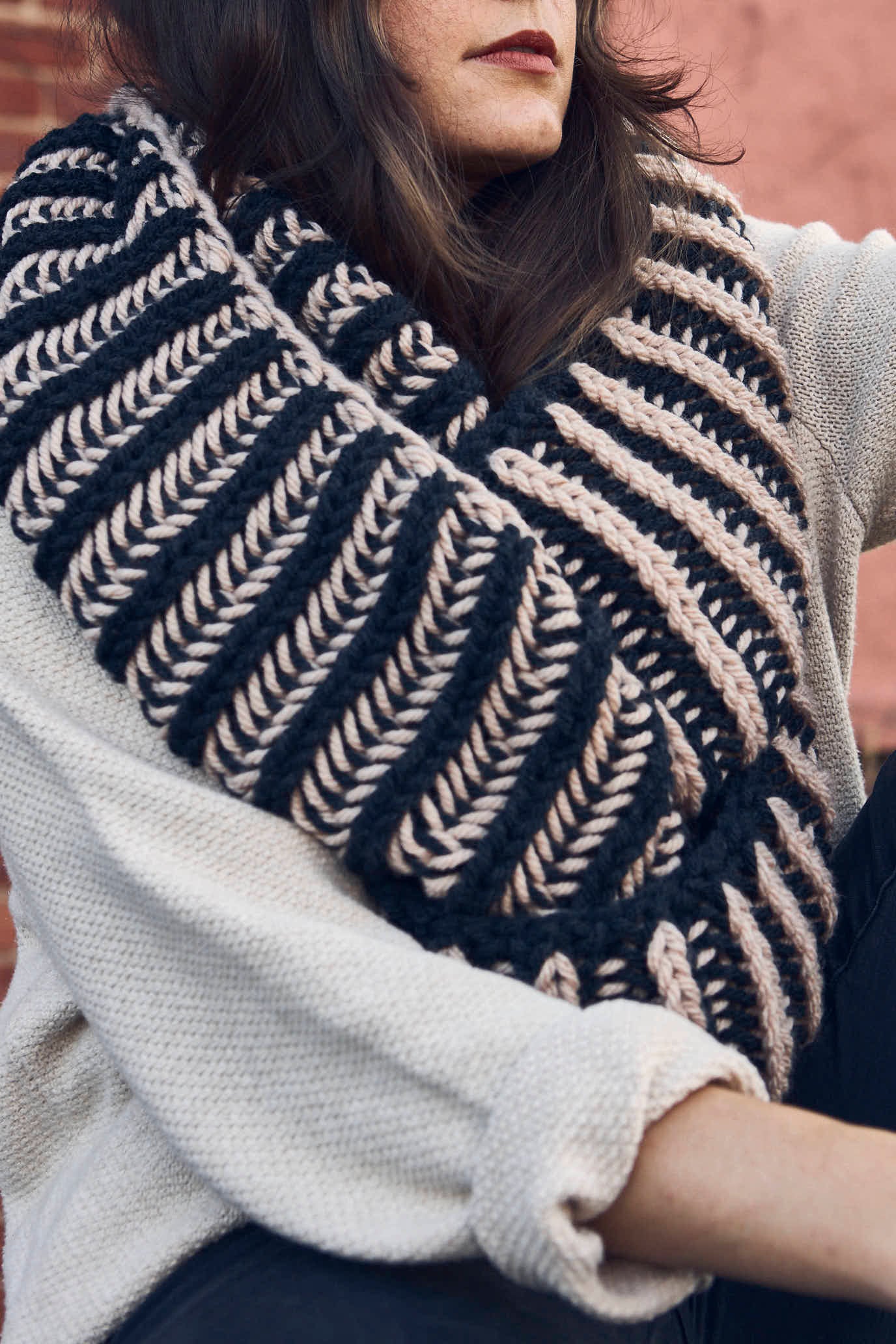 Illusionist Infinity Scarf Knitting Pattern