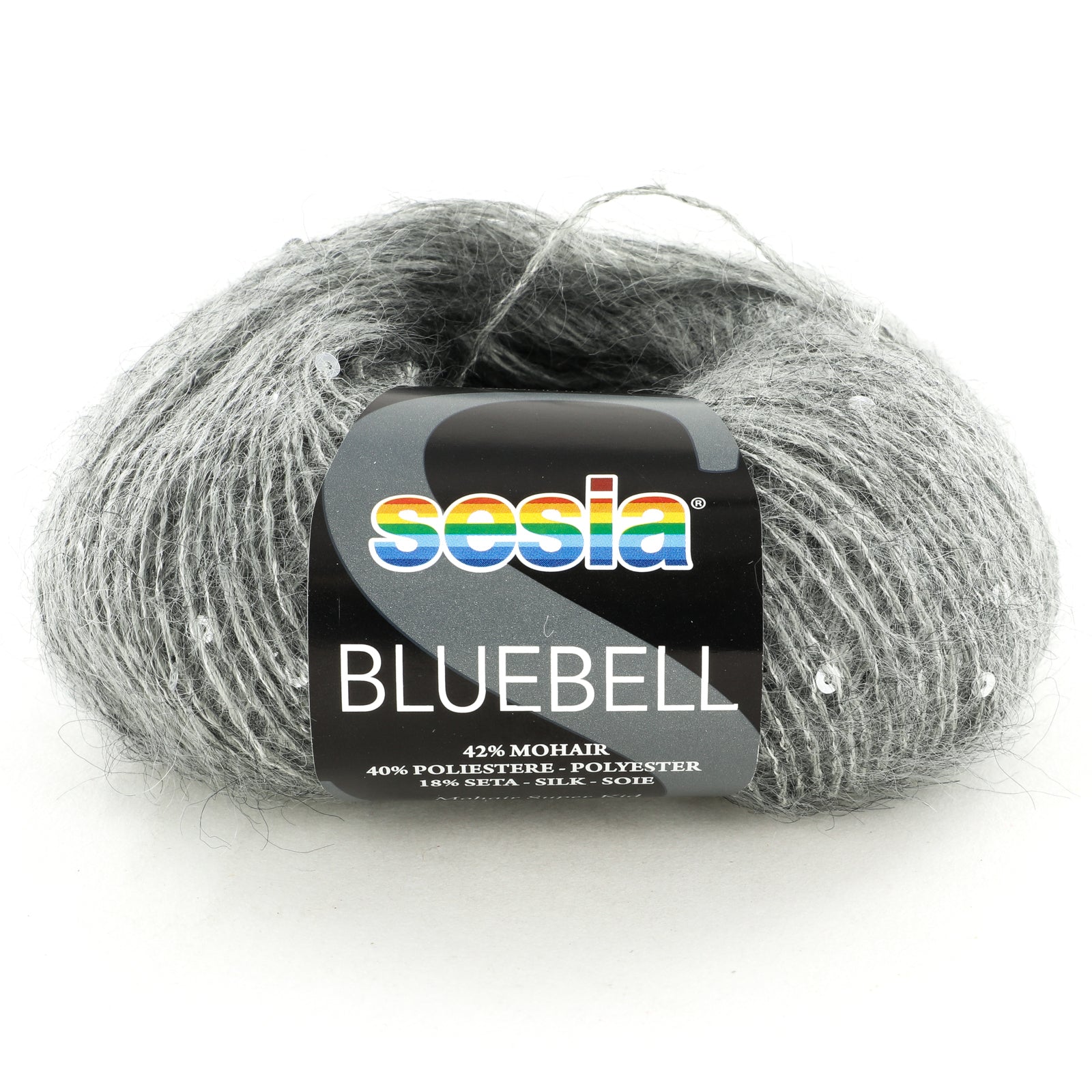 Sesia Bluebell Yarn - Mohair with Silk and Sequins Novelty