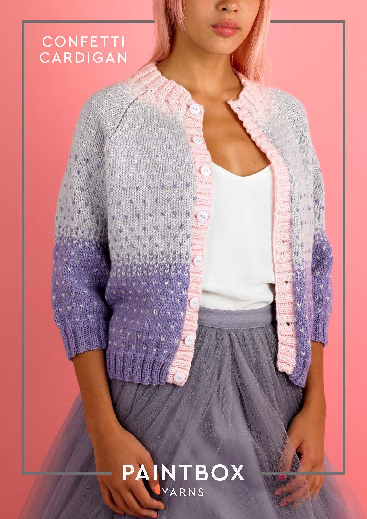 Paintbox Yarns Confetti Cardigan Knitting Pattern