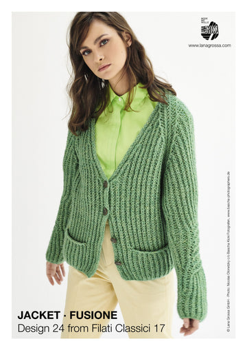 Lana Grossa 24 Jacket Cardigan Knitting Pattern