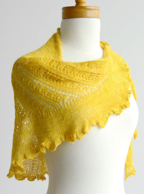 SweetGeorgia Shattered Sun Shawl Wrap Knitting Pattern