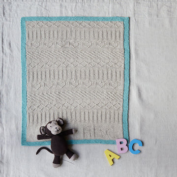 Debbie Bliss Gansey Style Baby Blanket & Monkey Knitting Pattern