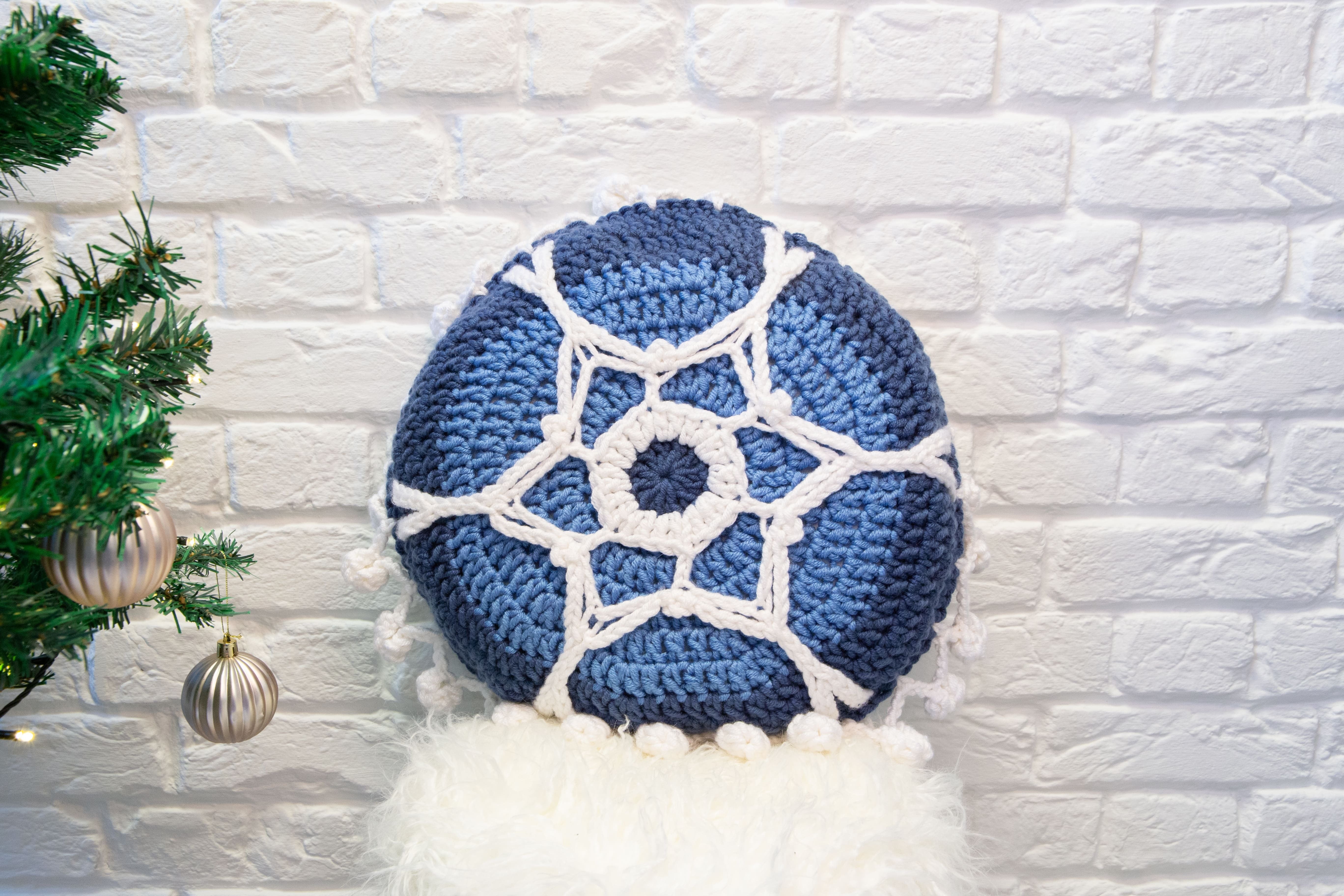 Deramores Ice Crystal Cushion Crochet Pattern