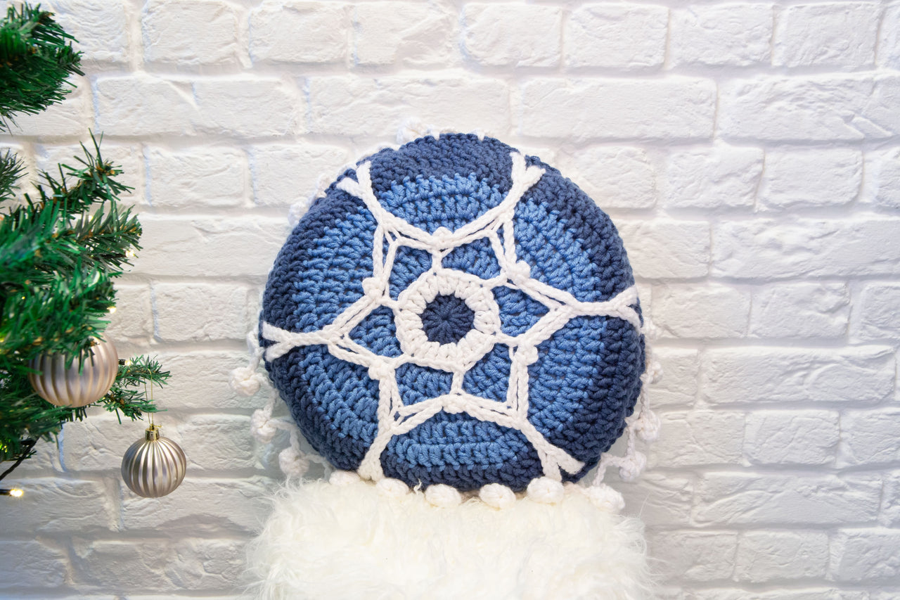 Deramores Ice Crystal Cushion Crochet Pattern