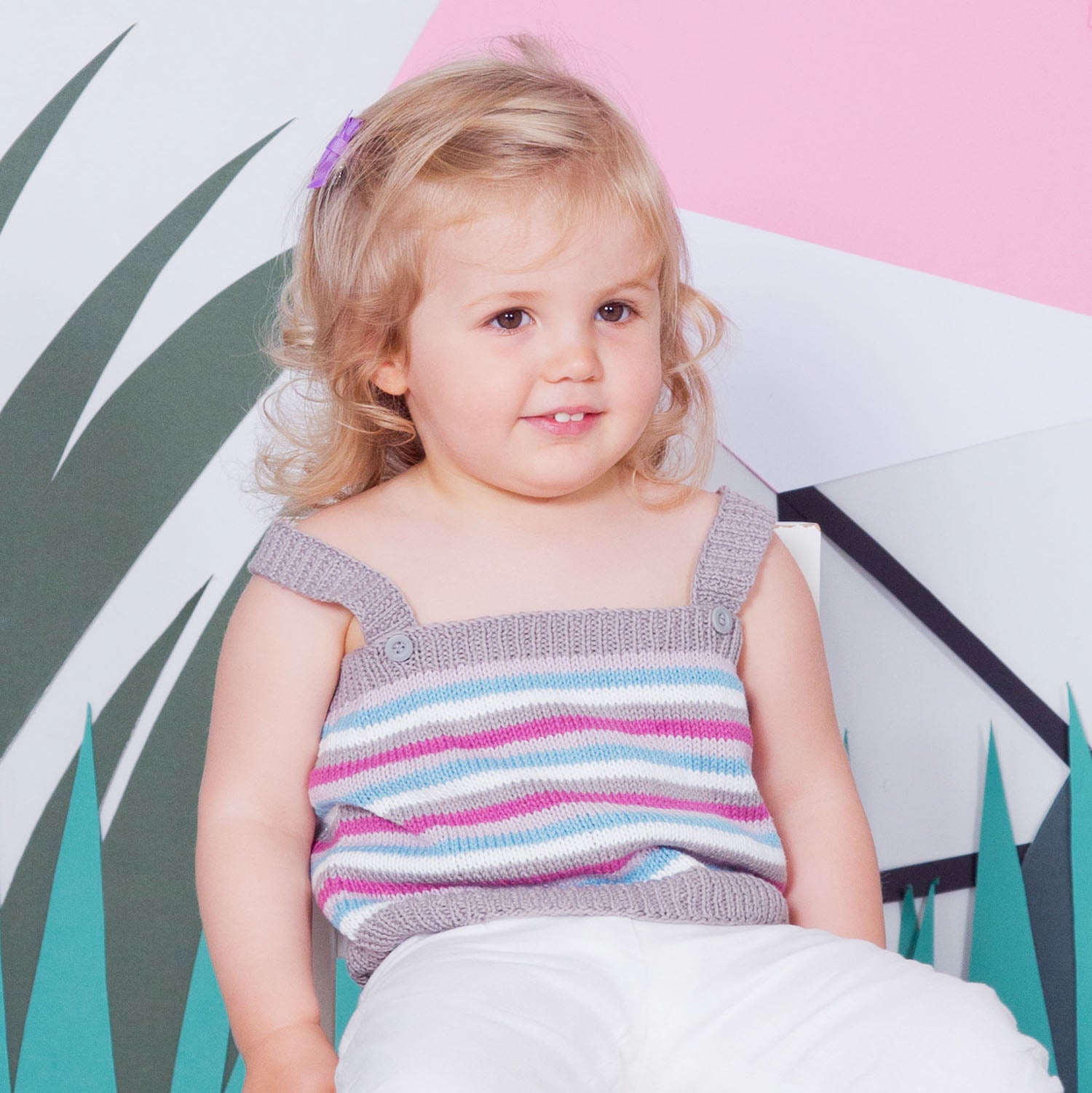 MillaMia Ronja Thin Stripe Tank Knitting Pattern
