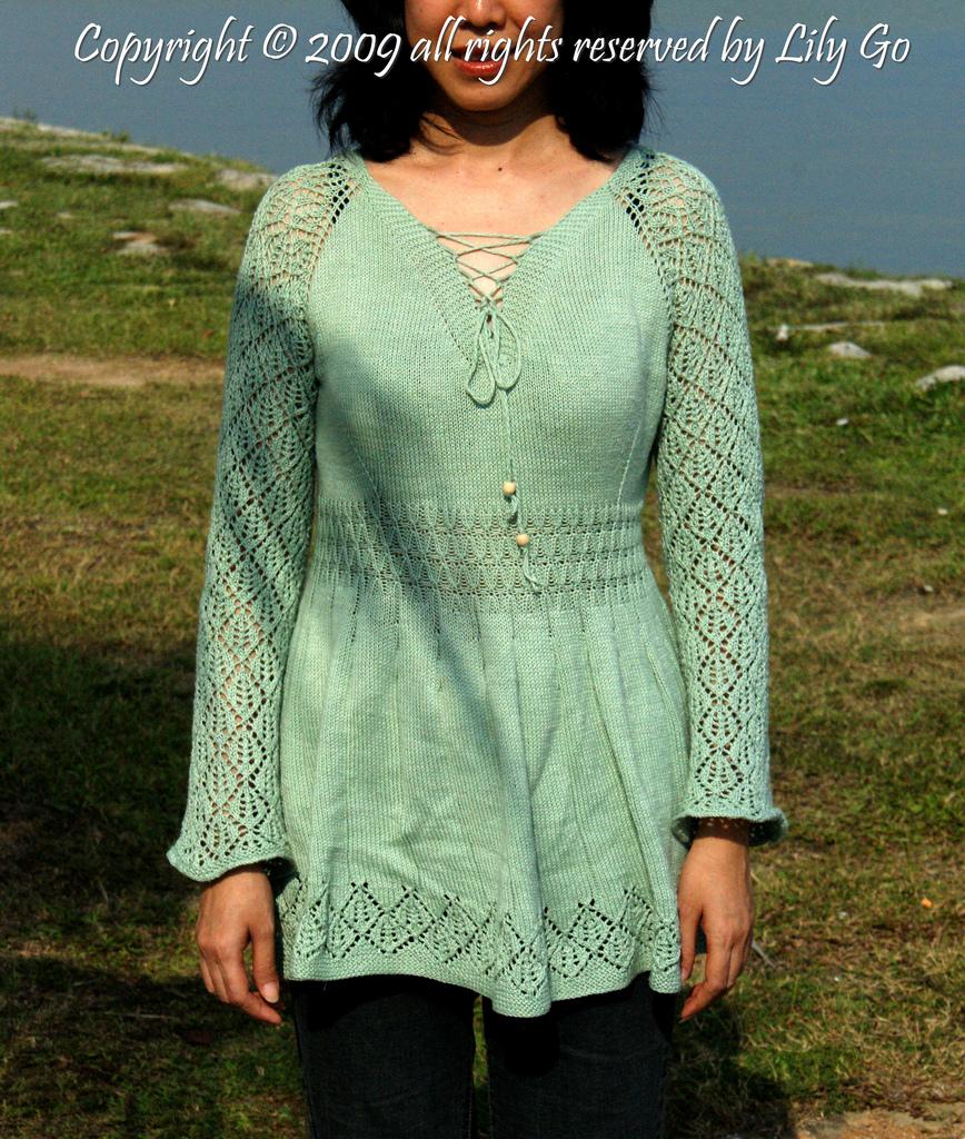 Lace Sleeves Sweater