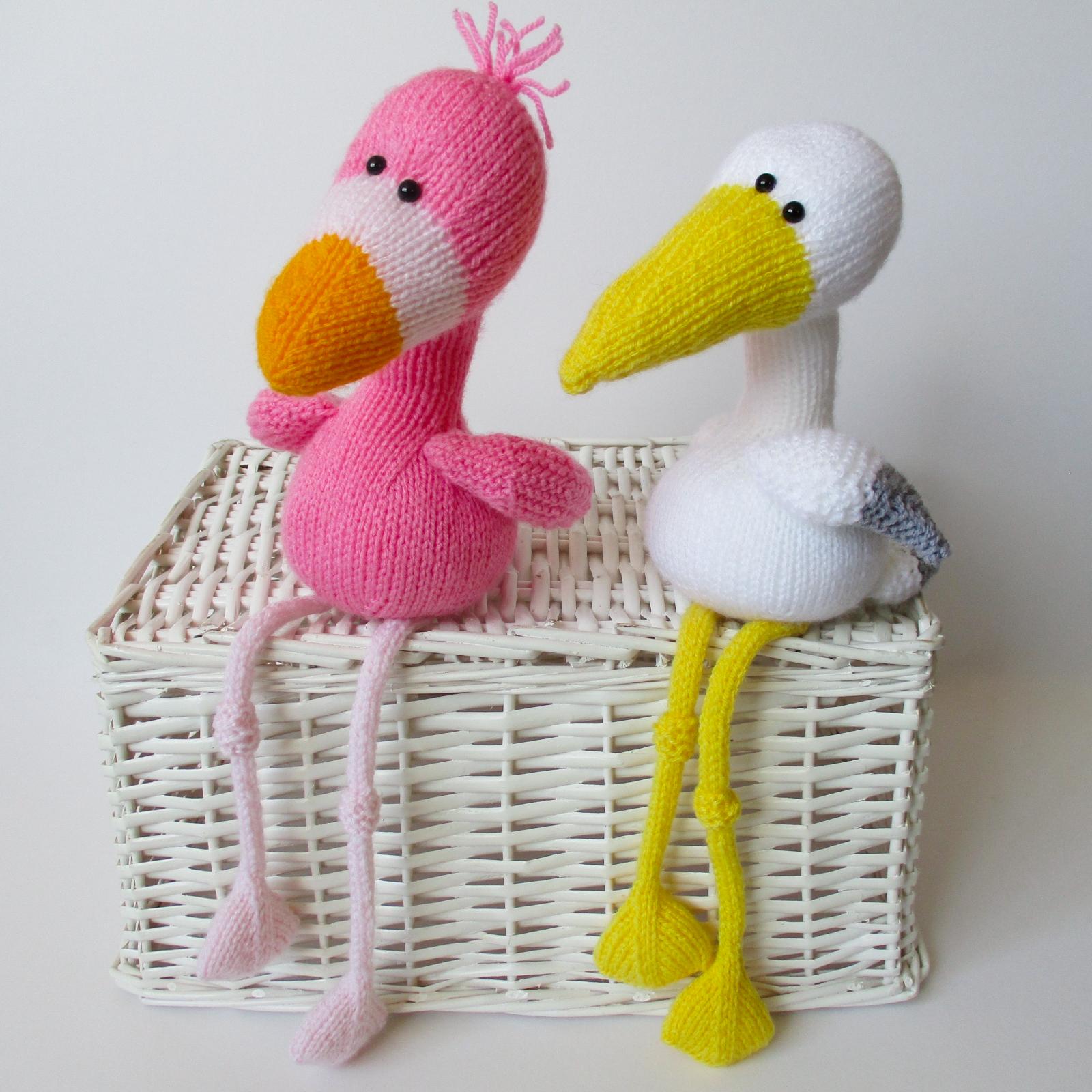 Flamingo and Stork