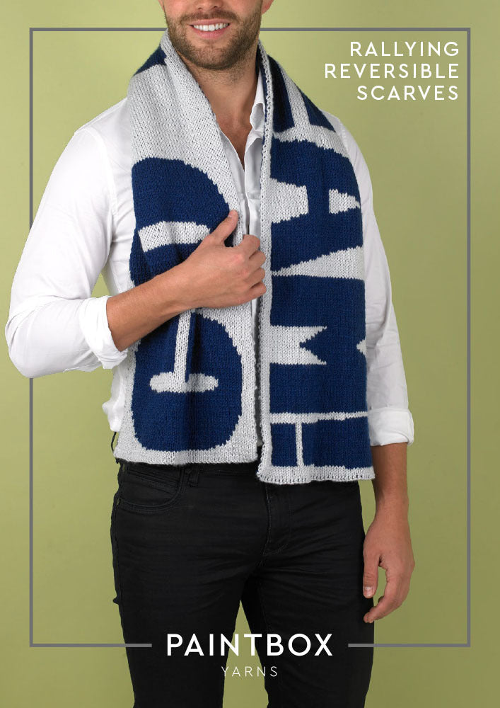 Paintbox Yarns Rallying Reversible Scarf Knitting Pattern