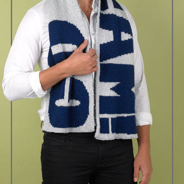 Paintbox Yarns Rallying Reversible Scarf Knitting Pattern