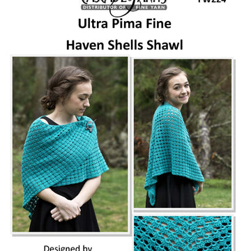 Cascade Yarns W Haven Shells Shawl Crochet Pattern