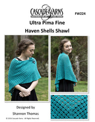 Cascade Yarns W Haven Shells Shawl Crochet Pattern