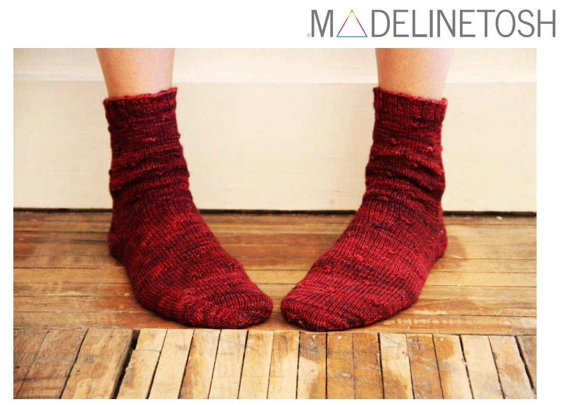 Madelinetosh Dimpled Socks Knitting Pattern