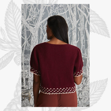 Willow & Lark Florence Frill Short Sleeve Jumper Knitting