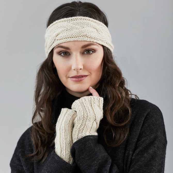 Sesia Lois Headband & Mitts Accessory Knitting Pattern