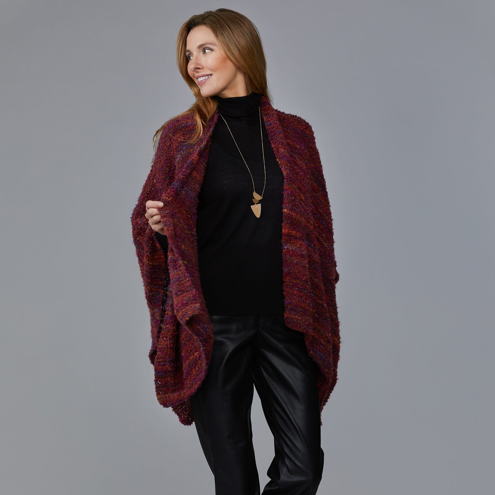 Stacy Charles Fine Yarns Elia Wrap Cape Knitting Pattern