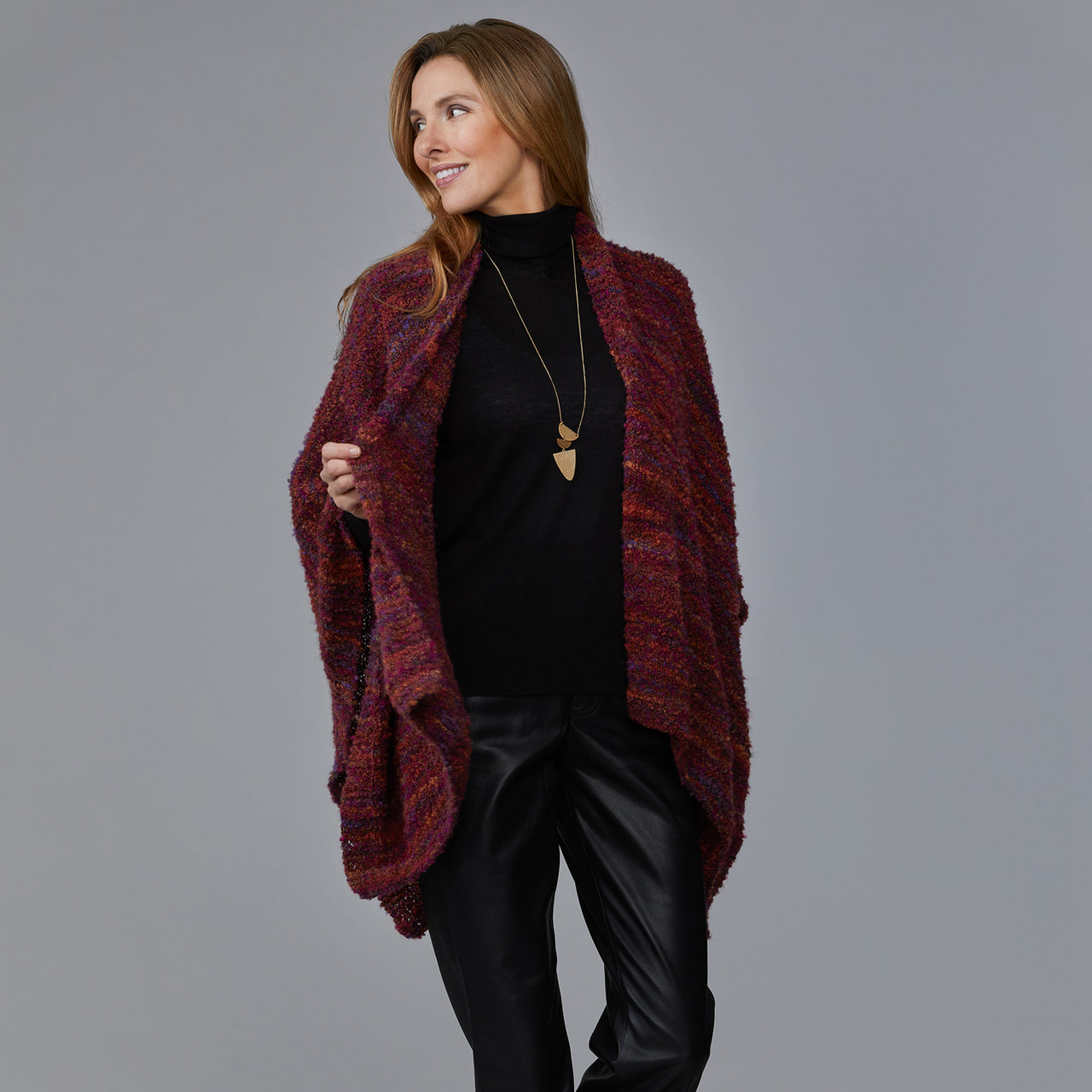 Stacy Charles Fine Yarns Elia Wrap Cape Knitting Pattern