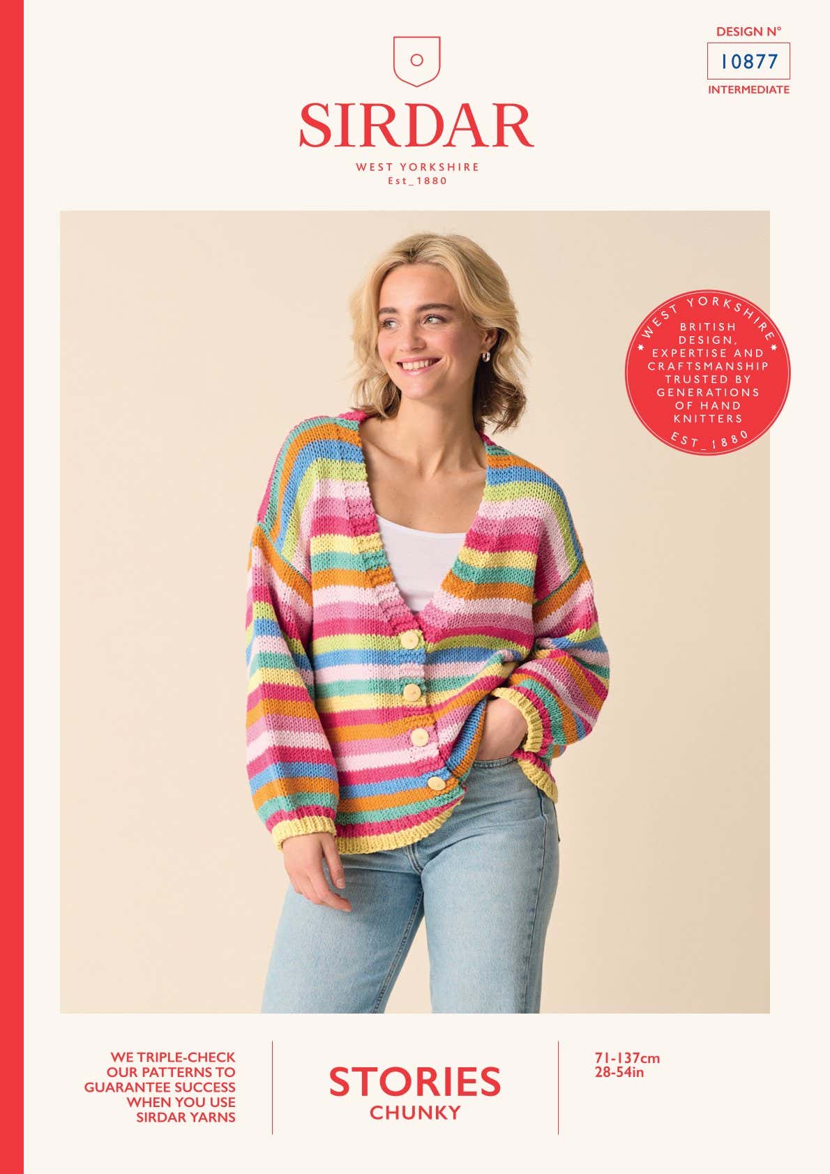 Vibe Crop Cardigan Jumper Knitting Pattern