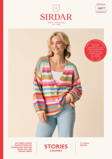 Vibe Crop Cardigan Jumper Knitting Pattern