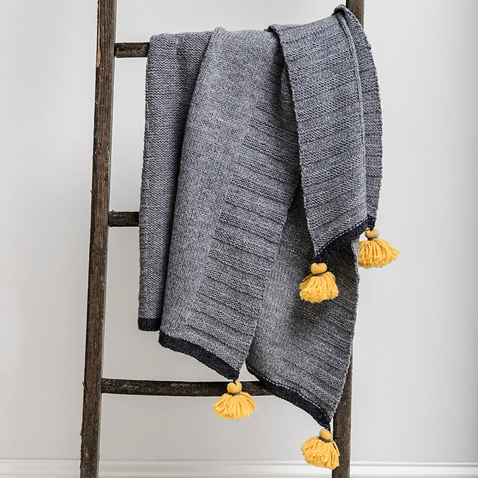 Blue Sky Fibers Scandia Throw Blanket Knitting Pattern
