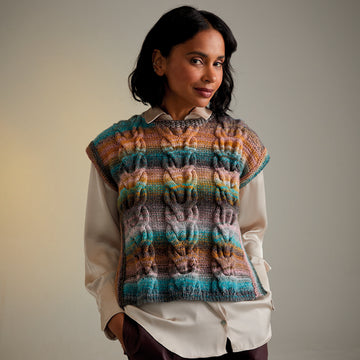 Sirdar Staghorn Fern Tabard Waistcoat Knitting Pattern